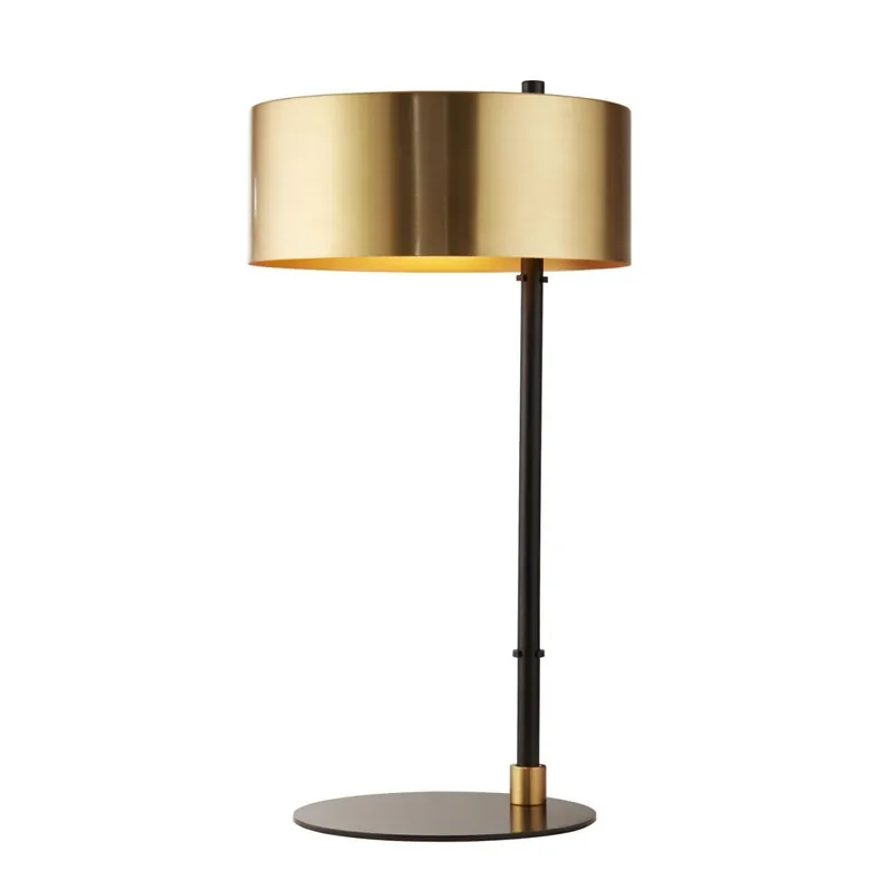 Tischlampe Schwarz Gold H: 49 cm D: 25 cm E14 Metall Meistverkauft