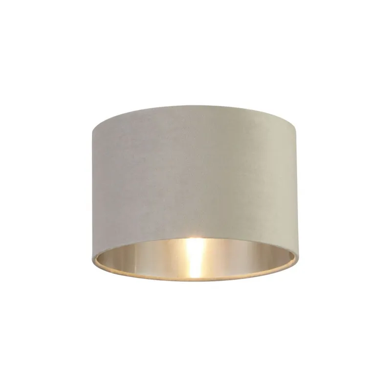Neu Lampenschirm Stoff Pendelleuchte Hellgrau Silber Ø28 cm E14 E27