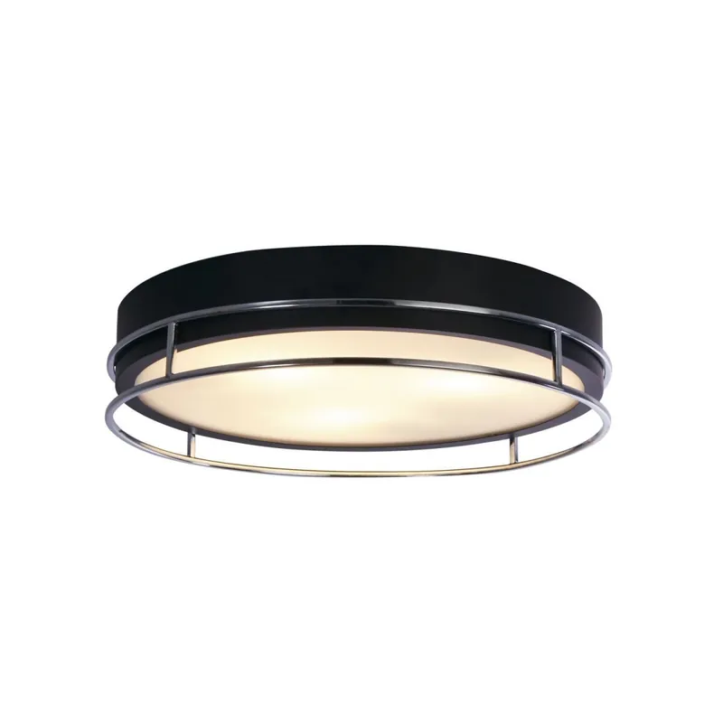 Sichere Zahlung Deckenleuchte Schwarz Chrom IP44 E14 Ø 40 cm Badezimmer