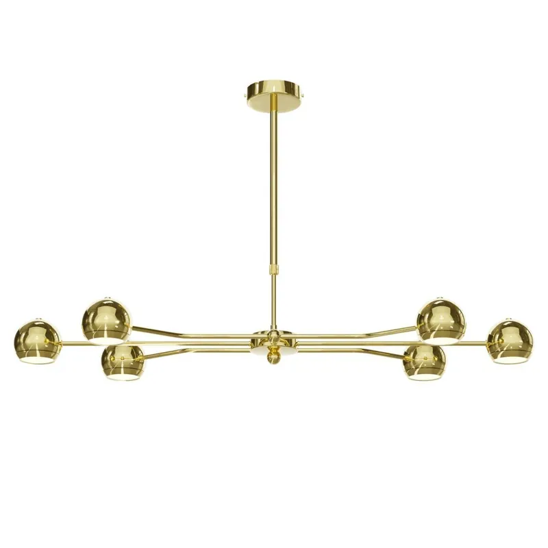 Moderne Deckenlampe Metall GU10 in Gold 6-flammig 106 cm Beliebt