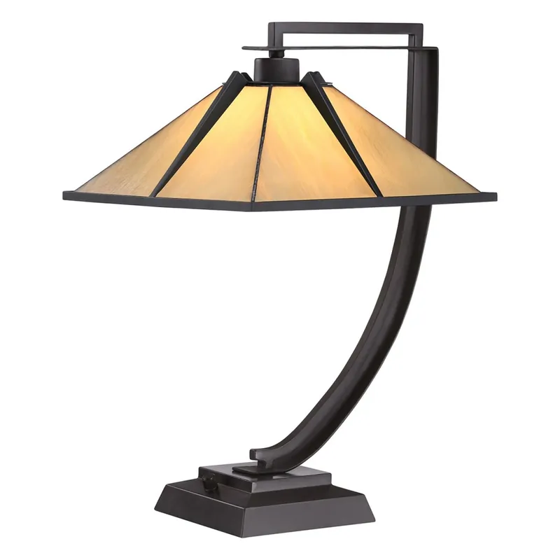 Tischlampe Buntglas Metall 55 cm hoch E27 Tiffany Stil Wochenendangebot