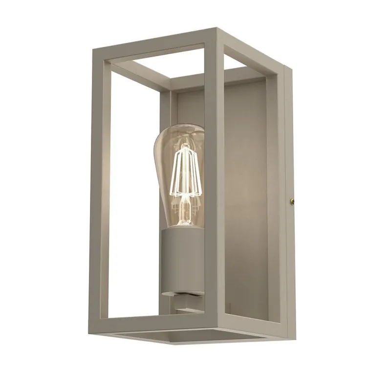Echt Wandlampe Metall in Beige B:15 cm E27 wohnlich Zeitlos