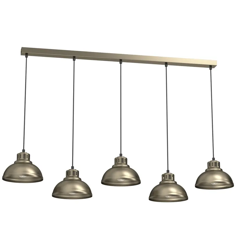Loft Pendelleuchte Metall 125 cm XXL E27 in Gold Schnäppchen