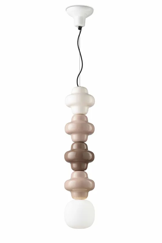 Sale Hängeleuchte Keramik Glas E14 Bunt Weiß Retro Design