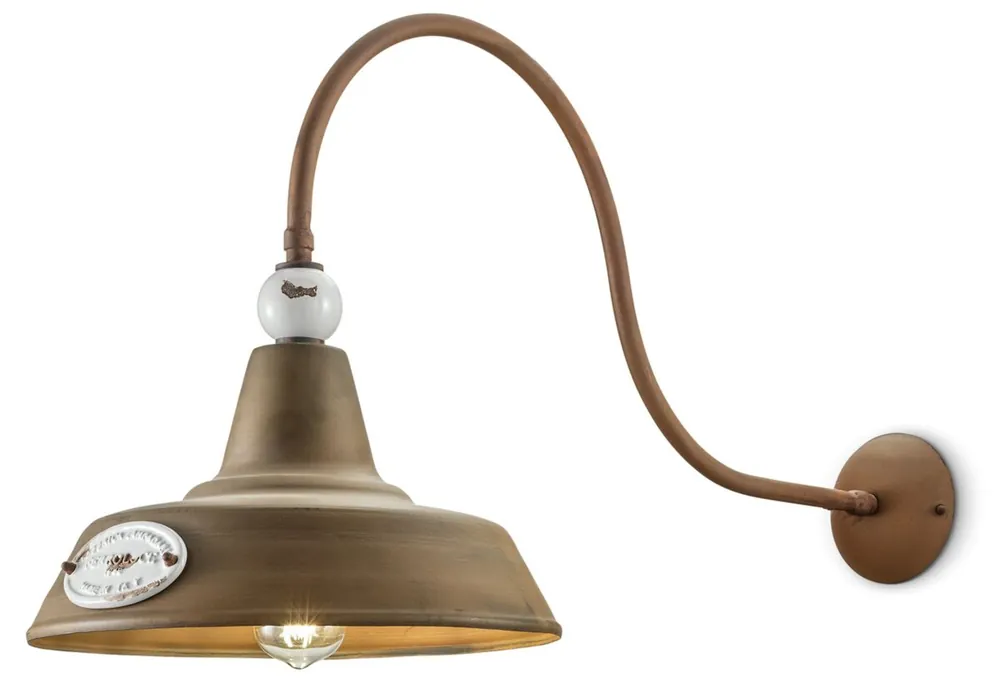 Nur Für Kurze Zeit Wandleuchte Metall E27 45 cm hoch Vintage Design