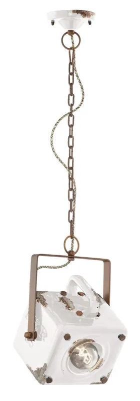 Hängelampe Weiß Shabby Antik Keramik E27 Handarbeit Must-Have