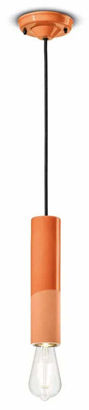 Online Kaufen Pendelleuchte Keramik E27 rund D: 5,5 cm Orange Retro