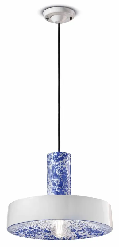 Versand Am Gleichen Tag Pendelleuchte Keramik E27 Ø 35 cm rund H: max. 146 cm