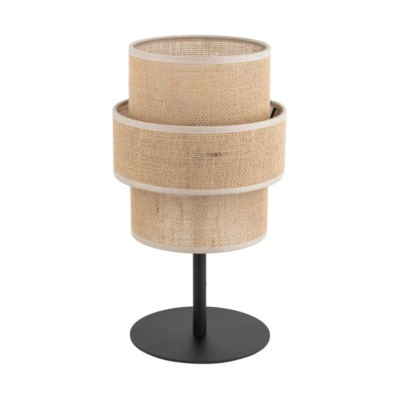 Jute Tischleuchte Metall 38 cm hoch Ø 20 cm Boho E27 Markenware
