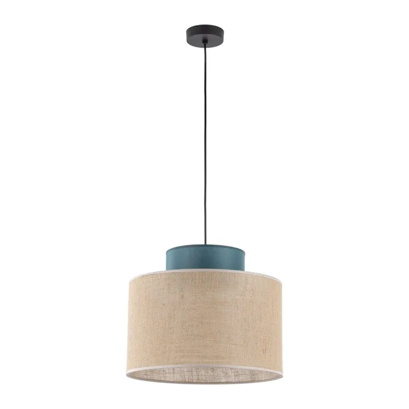 Hängelampe verstellbar Jute Stoff E27 rund Ø 38 cm BRADY Angebot