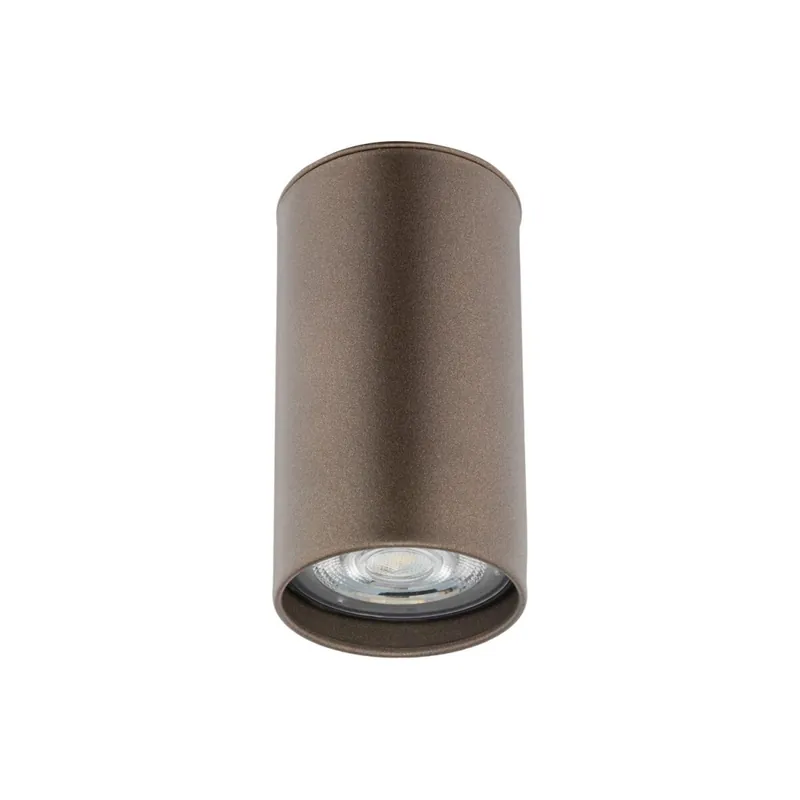 Markenware Deckenspot Braun Metall GU10 Ø 5 cm H: 8 cm Aufputz