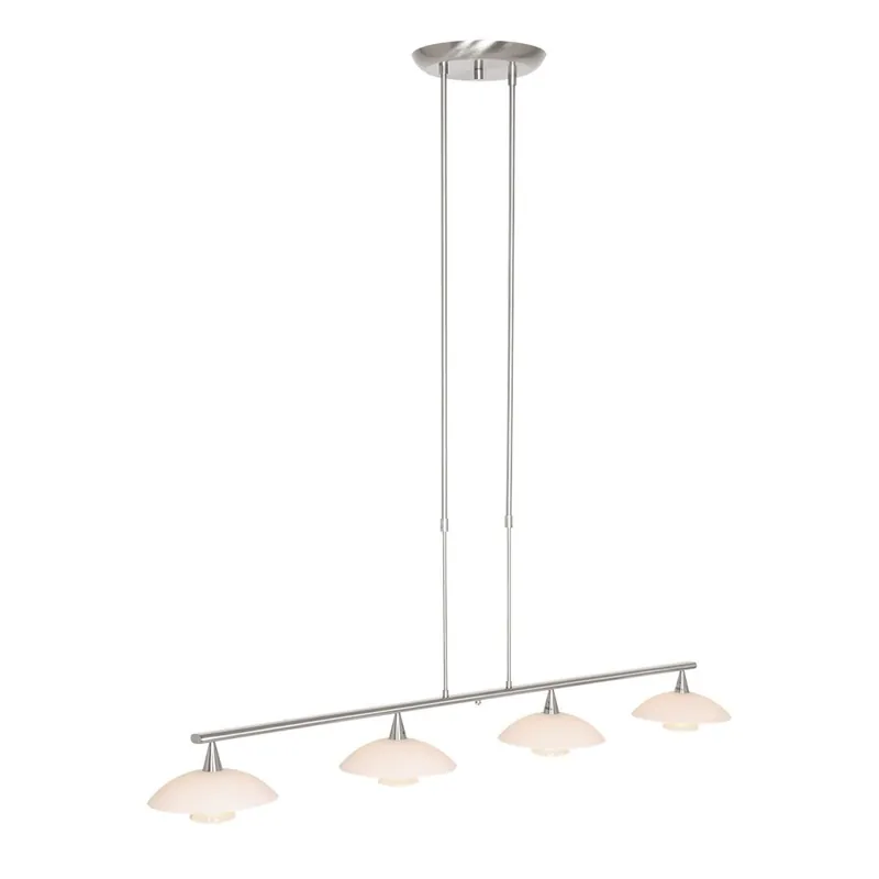 Aktuell Deckenlampe Glas Metall 4-flmg 120 cm inkl. G9 blendarm
