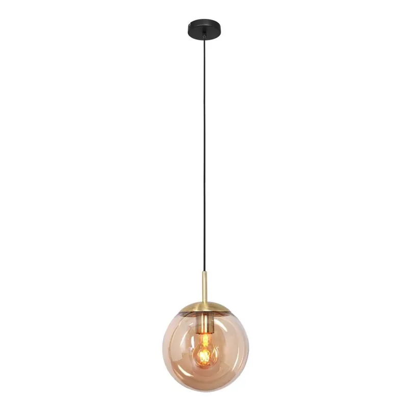 Stylische Pendelleuchte Schwarz Bernstein E27 Ø30 cm Meistverkauft