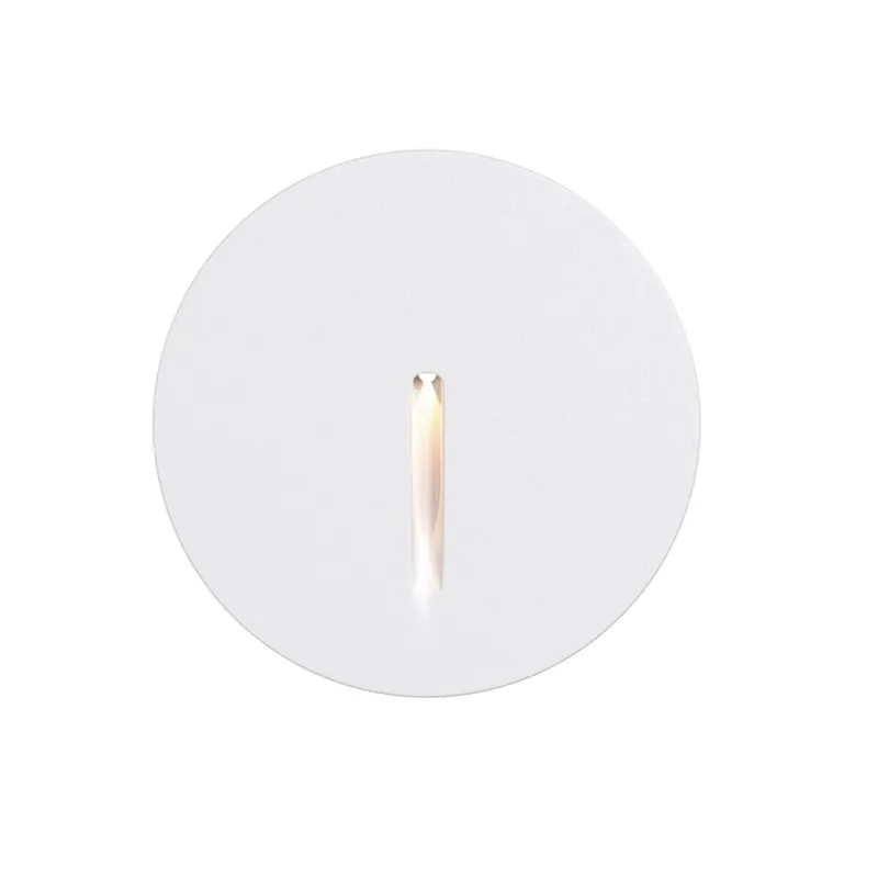 LED Wand Einbauleuchte Aluminium IP54 rund Ø 7 cm Weiß Bestpreis
