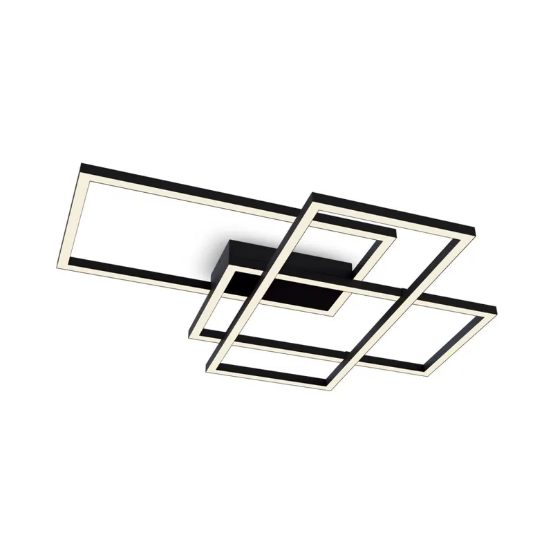 Neue Ware Deckenleuchte LED Metall Schwarz 2900 lm Modern MIA