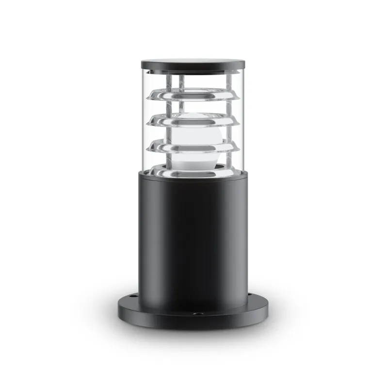 Schneller Versand Pollerleuchte Aluminium 25 cm IP54 Schwarz E27 rund