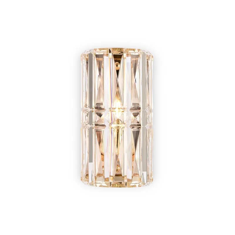 Top-Angebot Wandlampe Metall Rauchglas E14 25 cm hoch in Gold JONAS