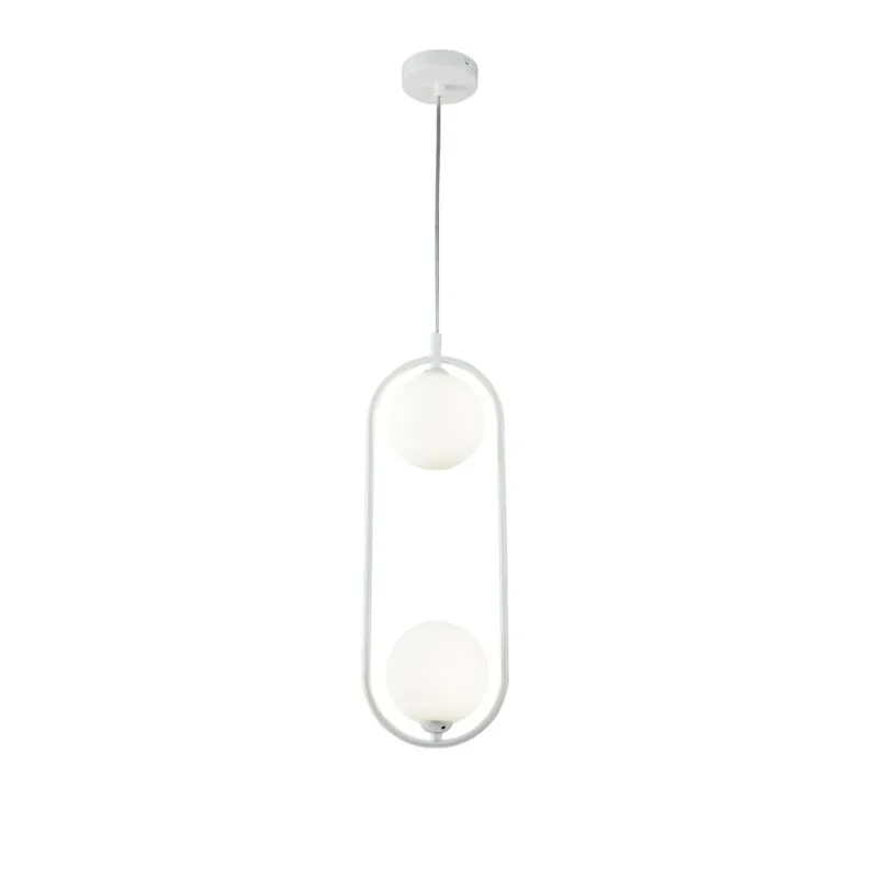 Pendelleuchte Metall Glas G9 H: max. 204 cm Weiß Modern Meistverkauft