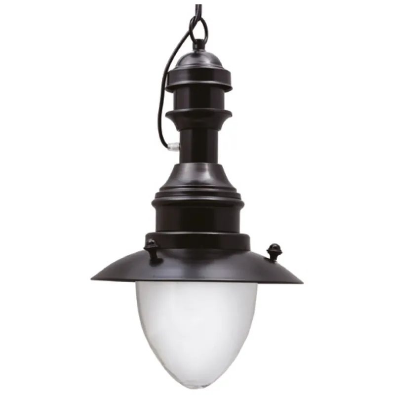 Hängelampe außen Maritim Ø 20 cm E27 IP43 Messing Glas massiv Sonderaktion