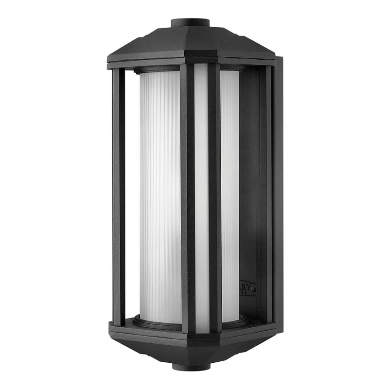 Super-Preis Außenwandleuchte Glas Aluminium E27 IP44 38,3 cm hoch