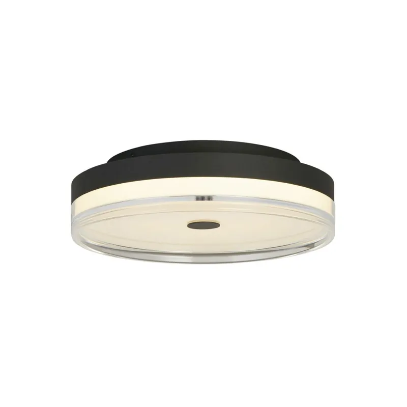 Runde LED Deckenlampe Schwarz Metall 858 lm warmweiß Top-Seller