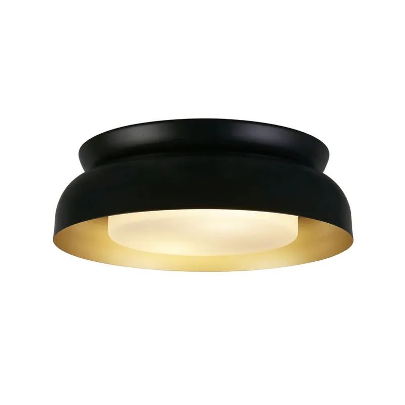 Deckenlampe Metall in Schwarz Gold E14 B:36,5 cm rund Preiswert