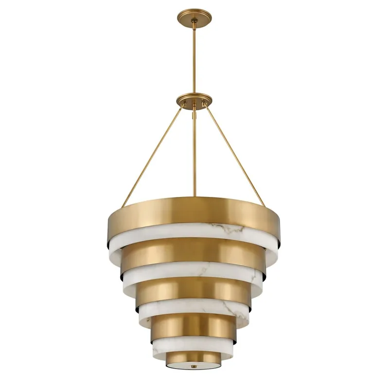 Pendelleuchte Messing Antik Ø 69,2 cm H: max. 195,7 cm 8x E14 Neue Ware