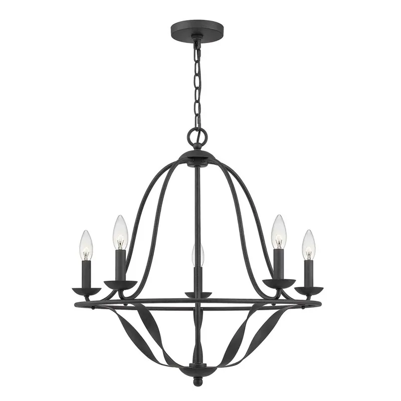 Shabby Kronleuchter Metall Grau Ø 63,6 cm Rustikal Geprüft