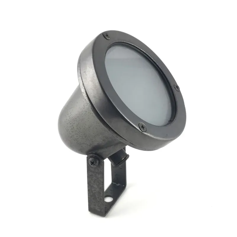 Außenleuchte Boden schwenkbar Messing Glas IP64 Schwarz antik Heißes Angebot