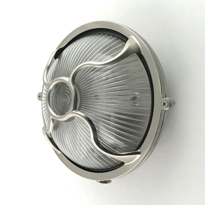 Außenlampe Wand Messing Glas E27 IP64 rund D: 17,5 cm Preisreduziert