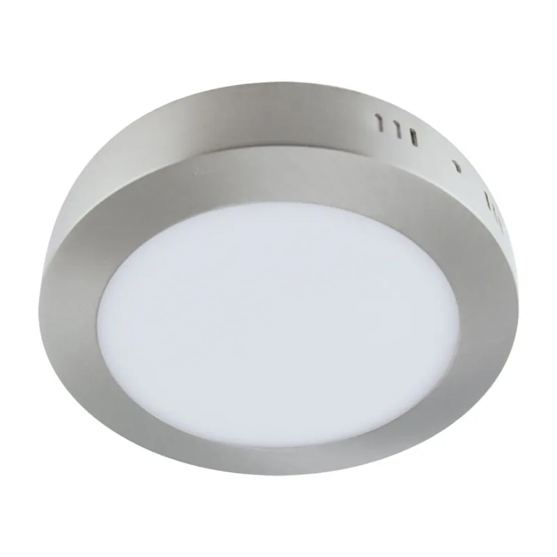 LED Deckenlampe rund D: 17 cm Chrom Weiß 4000 K Preiswert