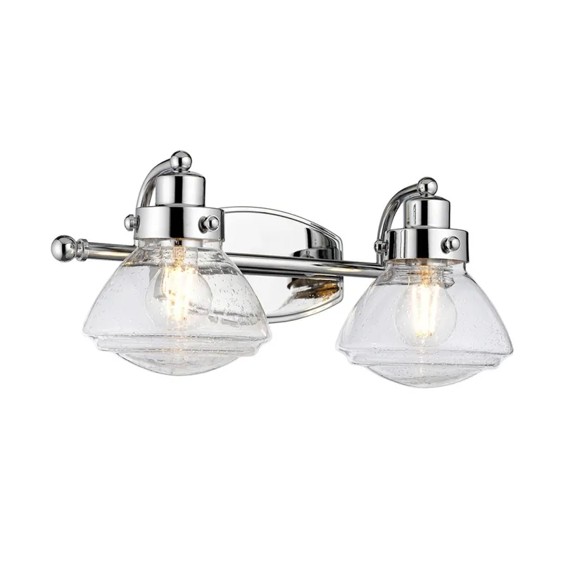 Highlight Badezimmerleuchte Wand Metall Glas 44,9 cm breit IP44 E27