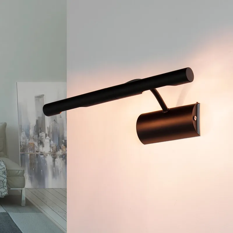 Schwarze Bilderlampe 2x G9 Metall Wand Wohnzimmer Preisreduziert
