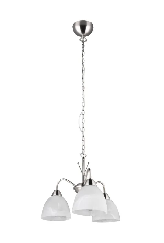 Blendarme Pendelleuchte Metall Glas Nickel Weiß E27 Schneller Versand