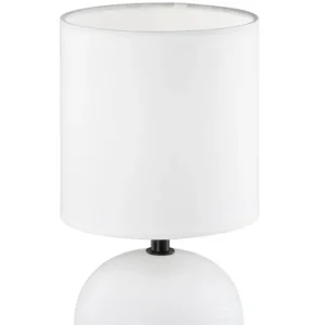 Gemütliche Tischlampe Stoff Keramik E14 23 cm blendarm Expressversand