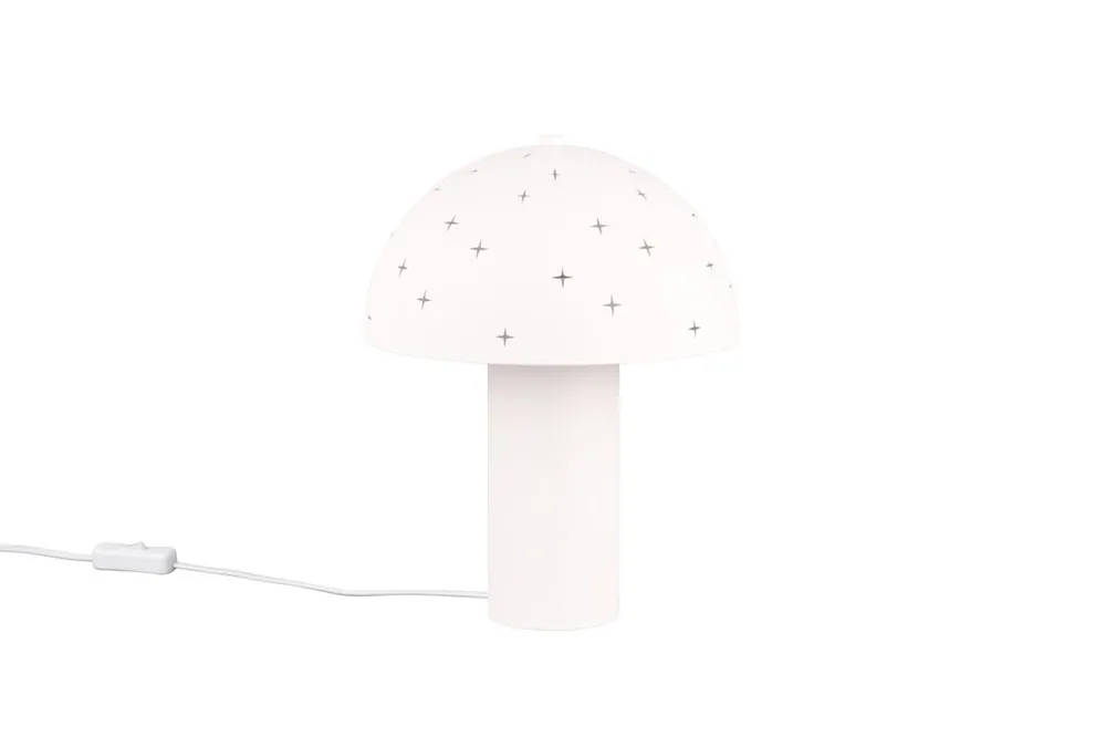 Stylische Tischleuchte Weiß Metall E14 32,5 cm Sterne Sonderangebot