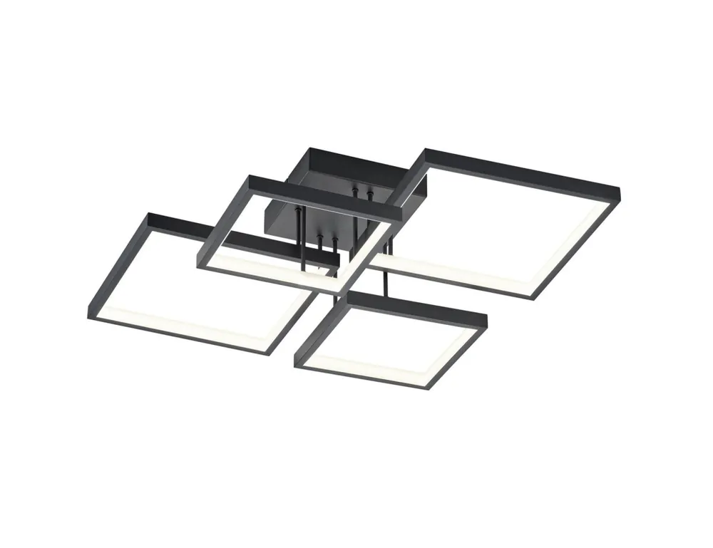 Beliebt LED Deckenlampe Schwarz Metall B:52,5 cm 24 W dimmbar