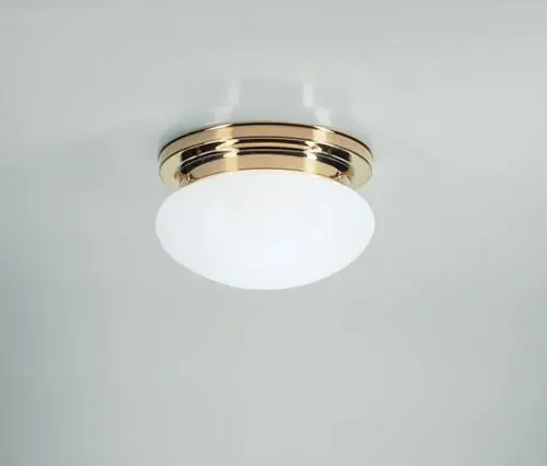 Sale Stilvolle Deckenlampe E27 Messing poliert Glas Ø20 cm