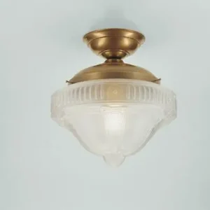 Direktkauf Deckenlampe Berliner Messing Glas Ø27 cm E27 wohnlich