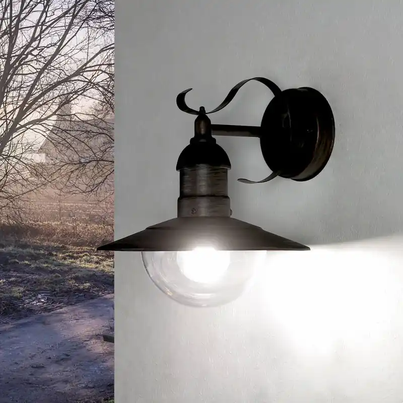 Nur Für Kurze Zeit Außen Wandlampe Antik Gold OSLO rustikal wetterfest