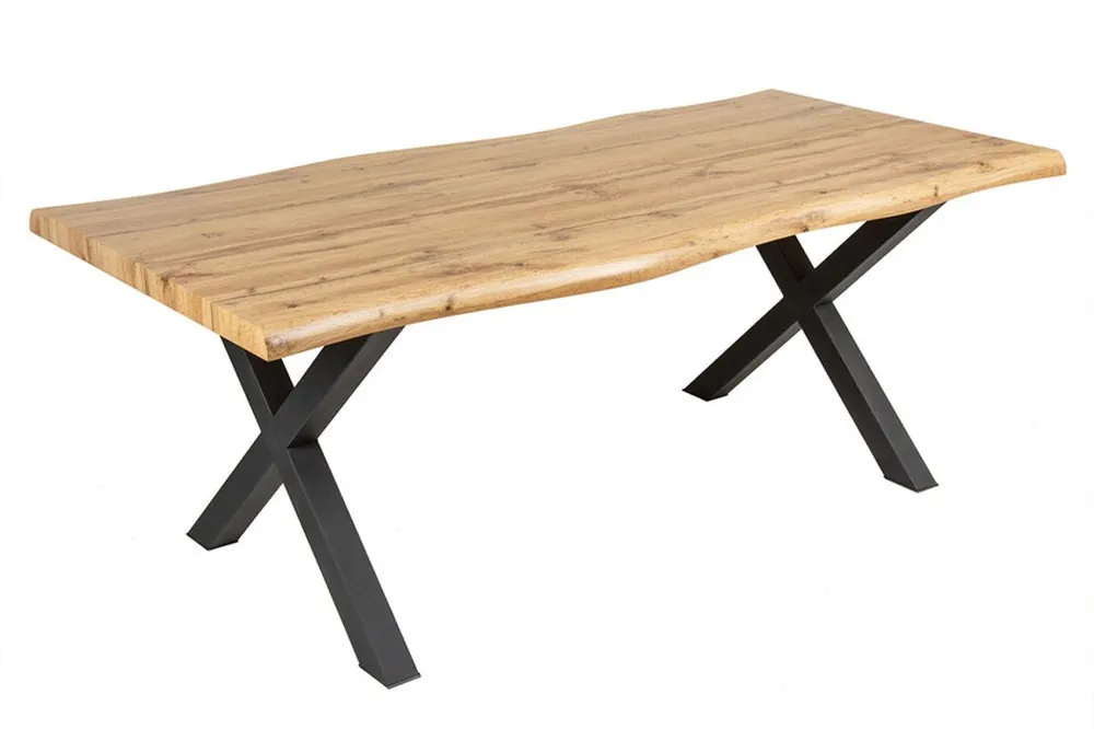 Bestseller Esstisch Baumkante 160 x 90 cm x -Beine Industrial