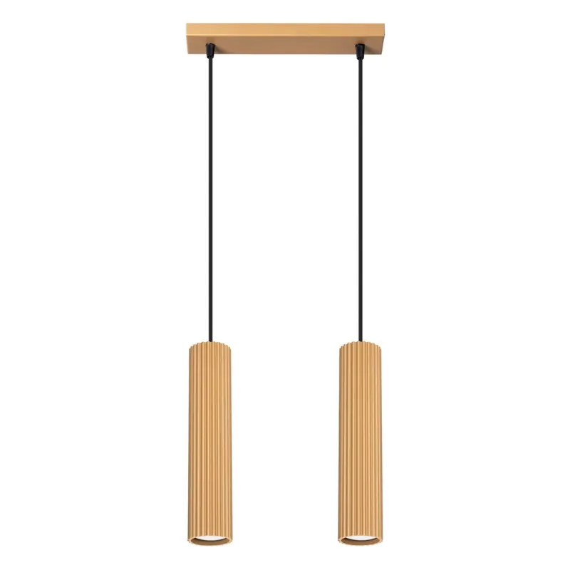 Markenprodukt Pendelleuchte GU10 2-flammig aus Aluminium B: 30 cm in Gold