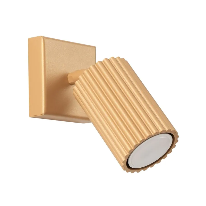 Neu Wandlampe GU10 B: 8 cm klein schwenkbar aus Aluminium in Gold