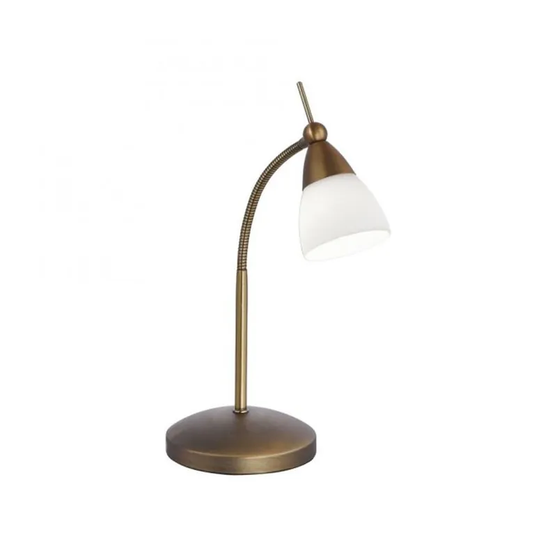 Top-Seller Flexible LED Tischlampe in Altmessing Glas dimmbar