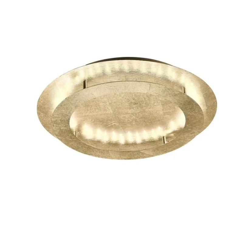 LED Deckenleuchte in Blattgold Metall 3000 lm Ø50 cm Solange Der Vorrat Reicht