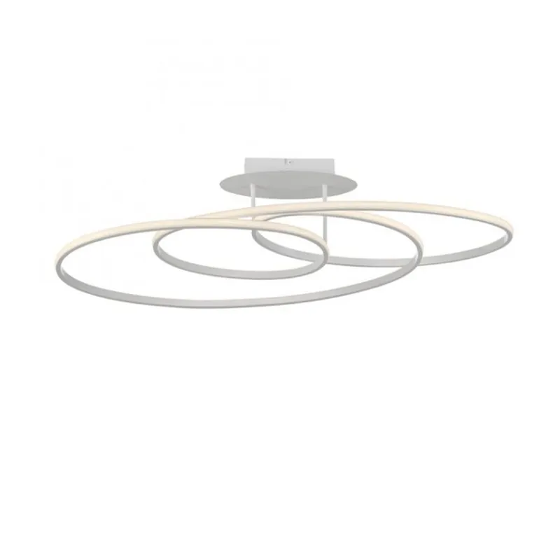Bestseller Dekorative LED Deckenleuchte Metall Weiß 3000 K Ringe