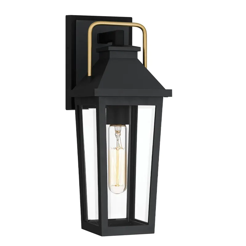 Nur Heute Außenwandlampe Schwarz E27 IP44 H: 37 cm Rustikal
