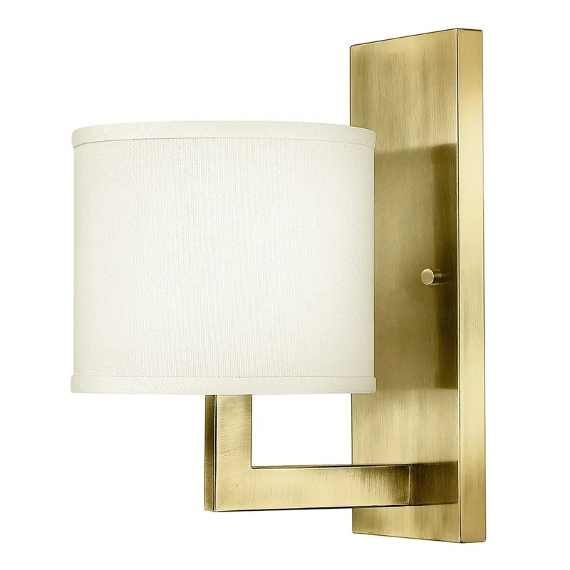 Wandlampe Metall Stoff E27 30,5 cm hoch Modern POLILLA Geprüft