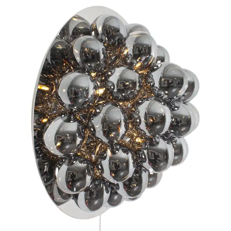 Neue Ware Wandlampe mit Stecker Schalter Rauchglas rund Ø 60 cm groß