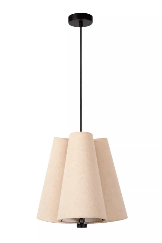 Jetzt Kaufen Hängelampe Stoff Beige E27 3-flammig Ø34 cm blendarm